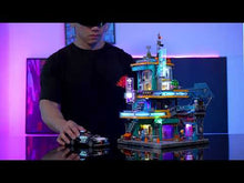 Laden und Abspielen von Videos im Galerie-Viewer, Funwhole F9042 - Cyberpunk Apartment mit Beleuchtung - Neu - 2507 Teile - OVP
