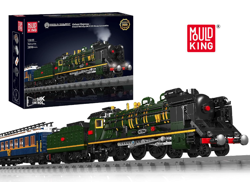 Mould King 12025 - Orient Express Dampflokomotive mit RC - Neu - 3898 Teile - OVP