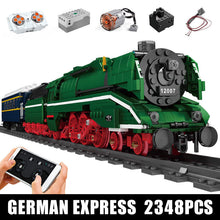 Lade das Bild in den Galerie-Viewer, Mould King 12007 - Deutscher Schnellzug mit Motor, RC und Beleuchtung - Neu - 2348 Teile - OVP
