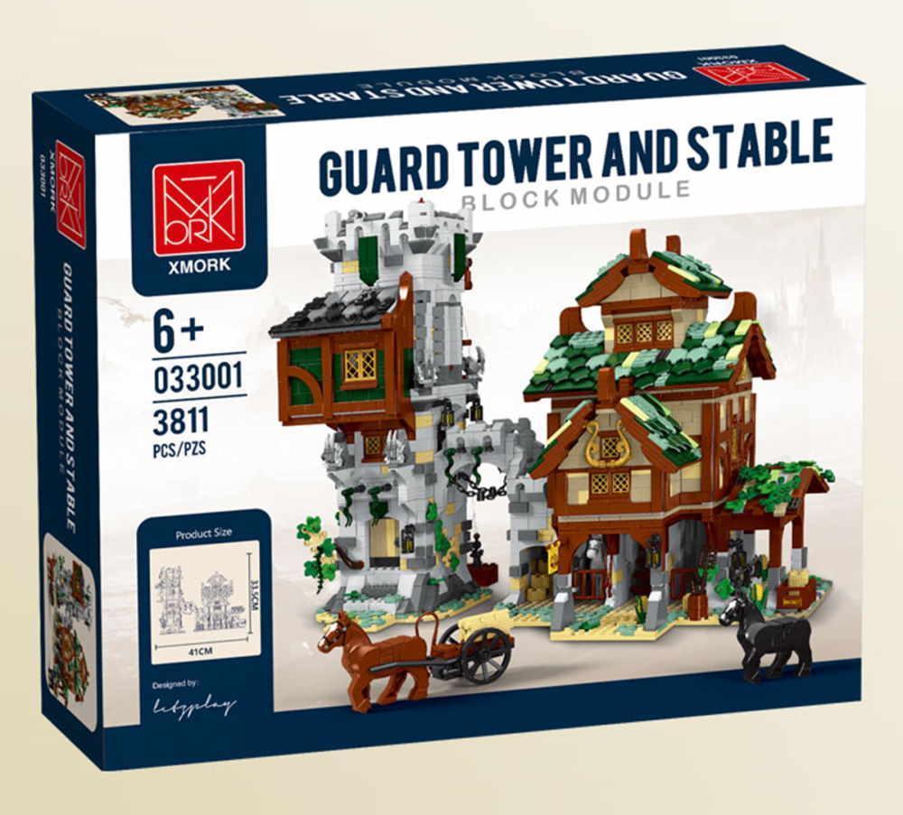 Mork 033001 - Medieval Guard Tower and Stable - Neu - 3811 Teile - OVP