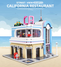 Lade das Bild in den Galerie-Viewer, Mould King 16001 - California Diner Restaurant mit Beleuchtung - Neu - 2078 Teile - OVP
