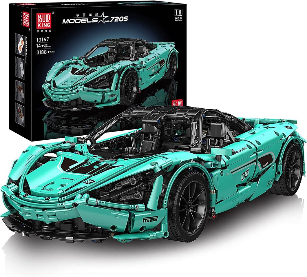 Mould King 13167 Static - McLaren 720S türkis - Neu - 3188 Teile - OVP