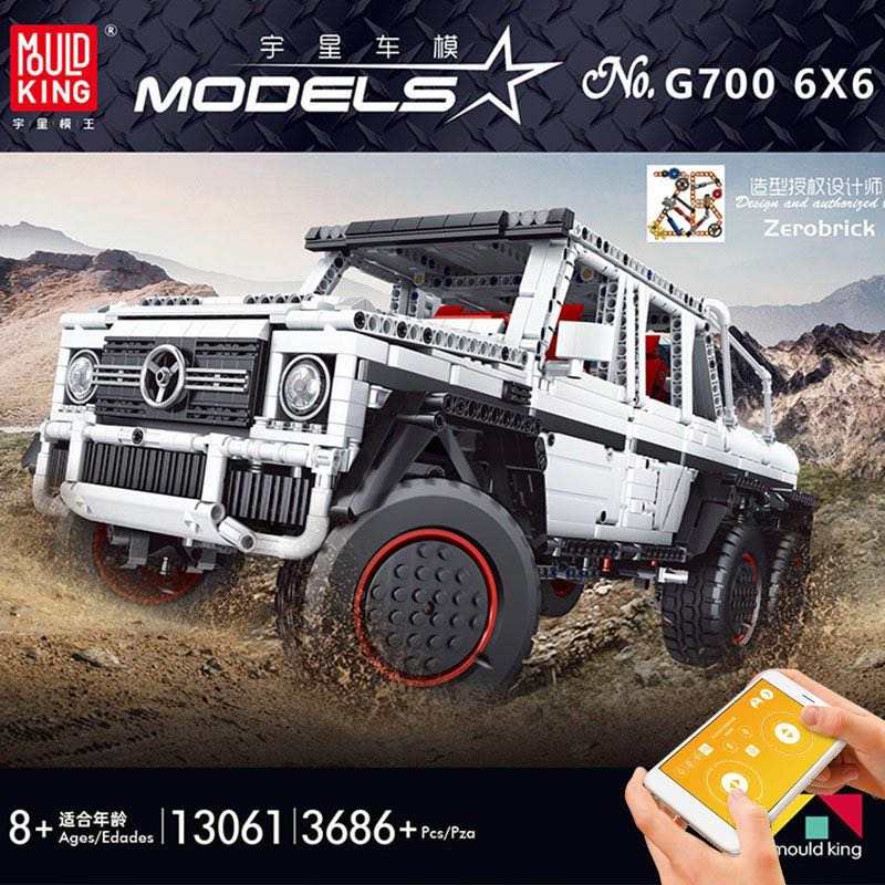 Mould King 13061 - Off Road Car in White inkl. Motor und RC - Neu - 3686 Teile - OVP